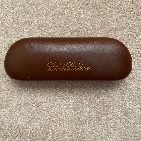 Brown leather Brooks Brothers glasses case - Picture 7 of 7